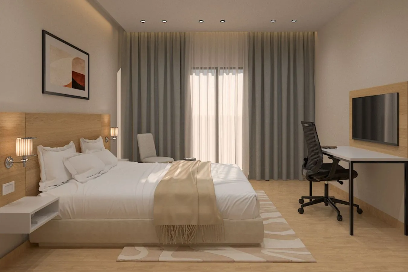 2 Star Furniture Set King Room Bed View