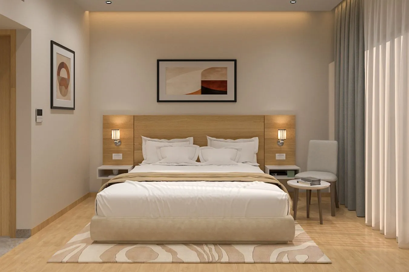 2 Star Furniture Set King Room Front Bed View