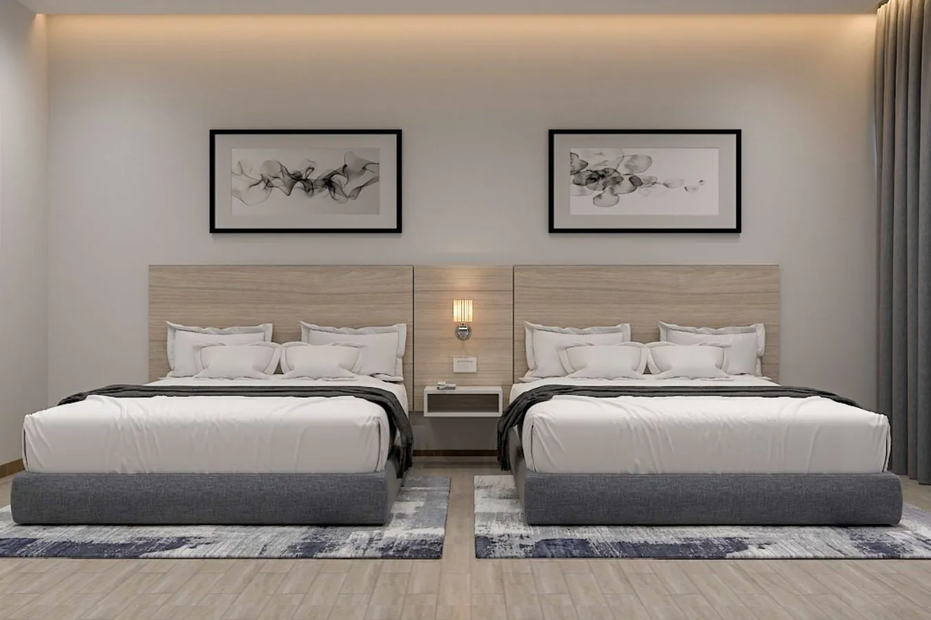 2 Star Furniture Set Twin Room Bed View