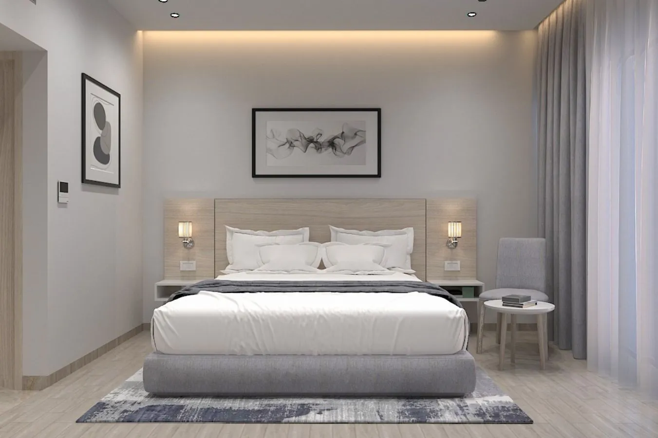Winter Gray Twin Bed View