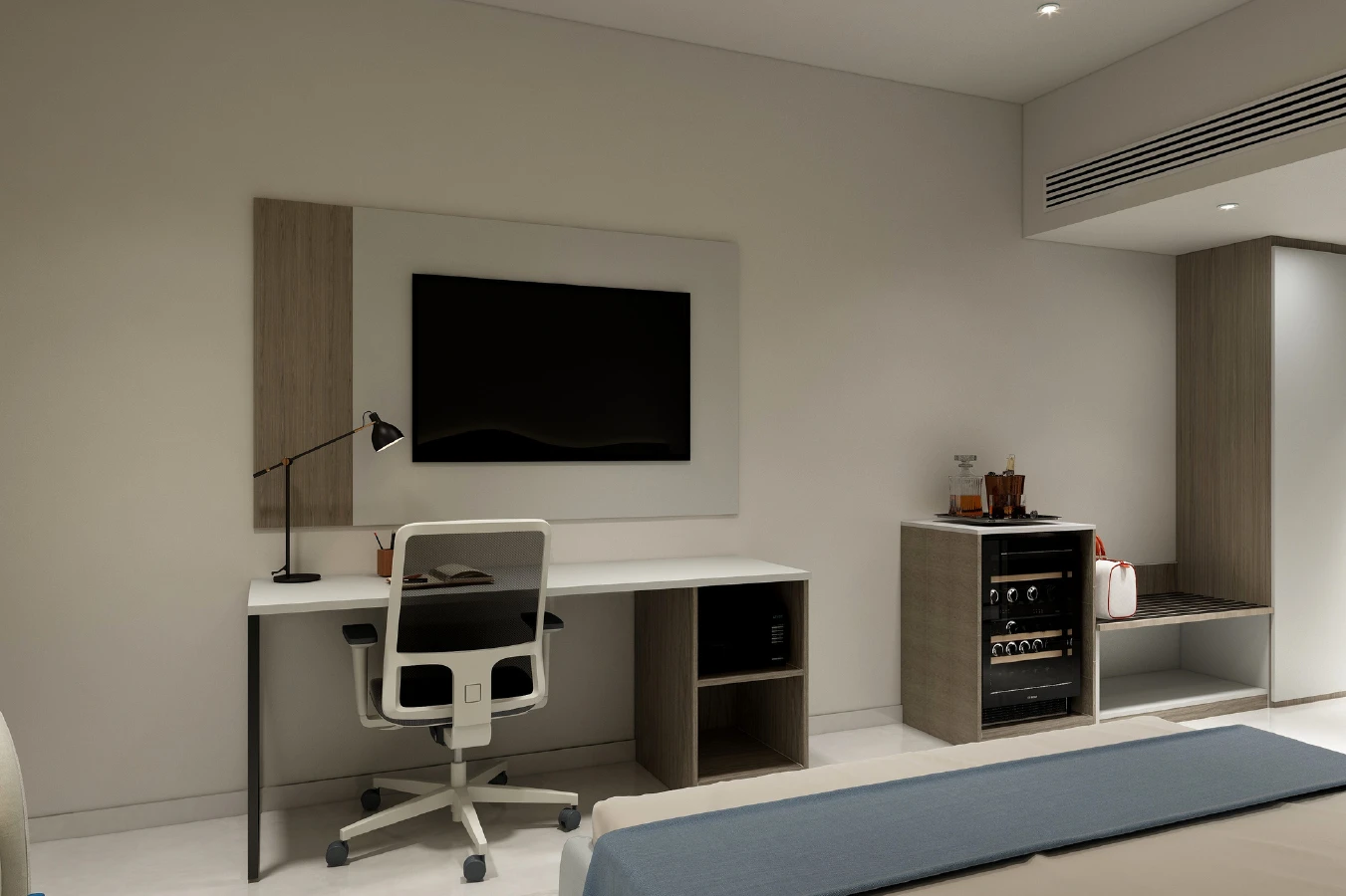 Monsoon Smiles 3 Star king room tv panel view