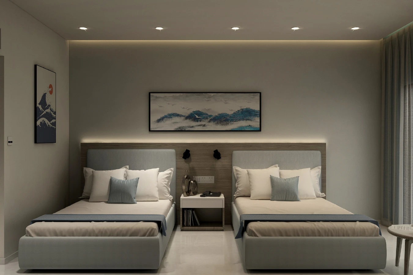 Monsoon Smiles 3 Star queen room bed front view