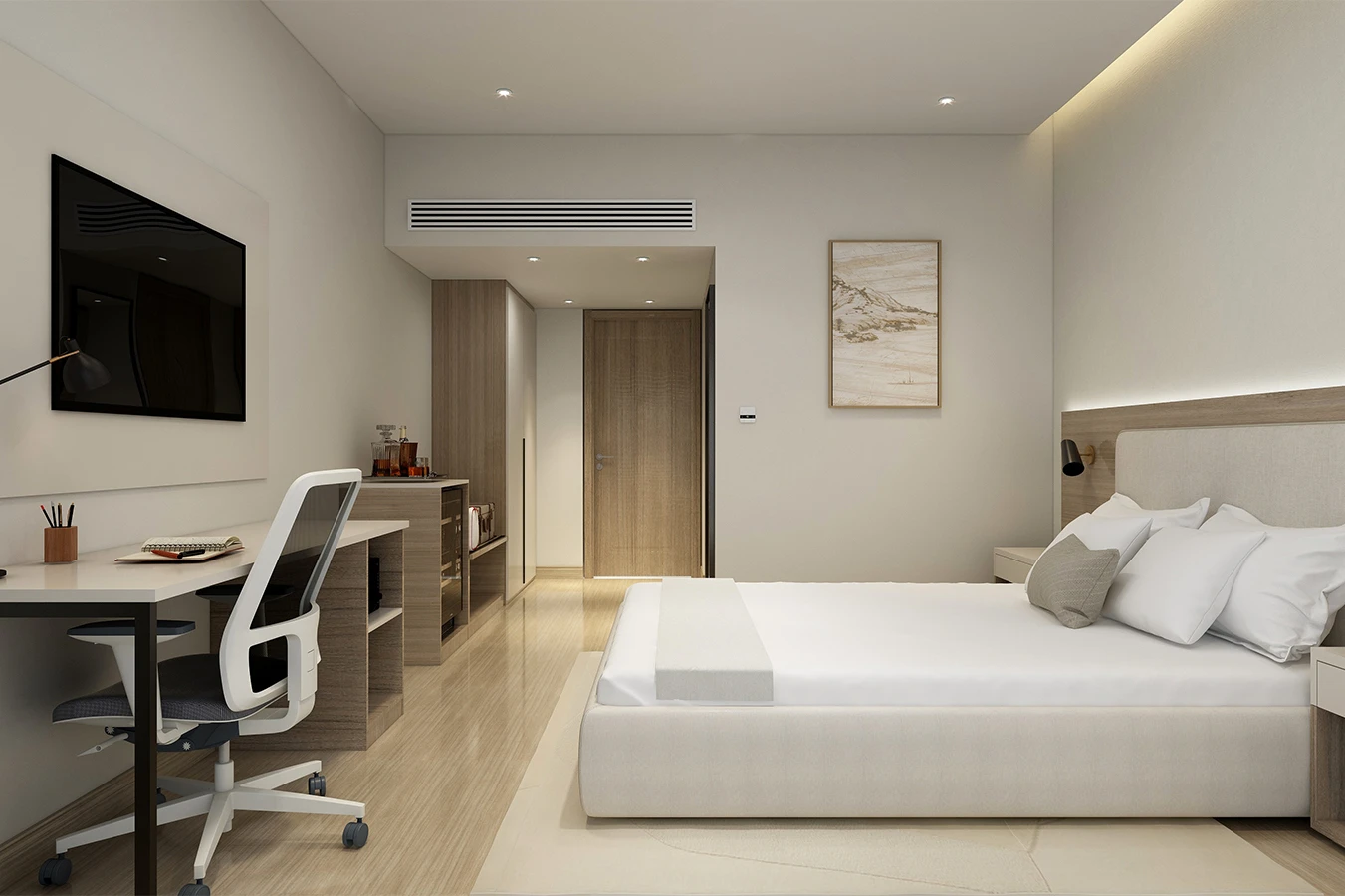 3 Star Summer Mid Day 3 Star king room bed side view