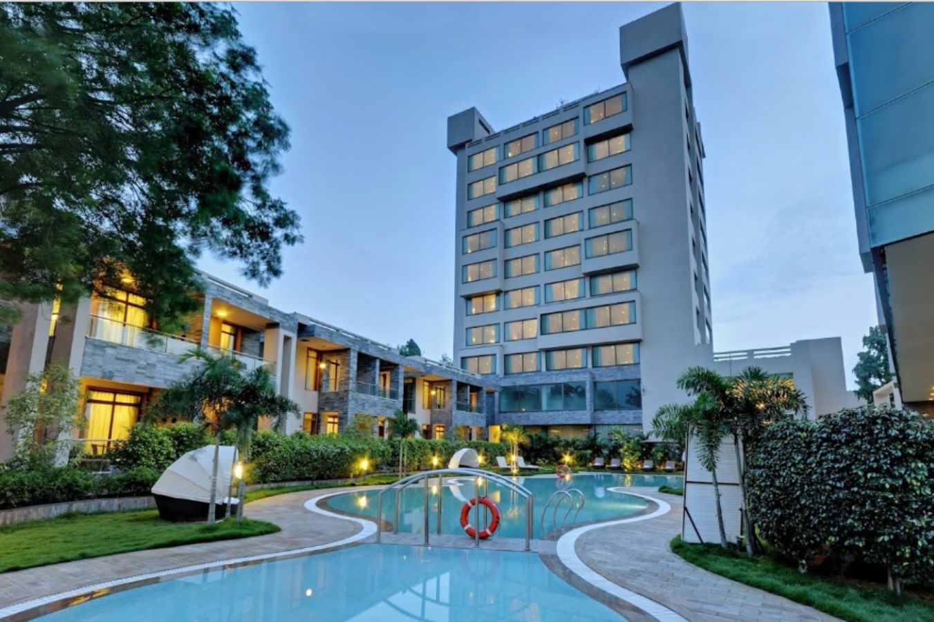 Outdoor pool area