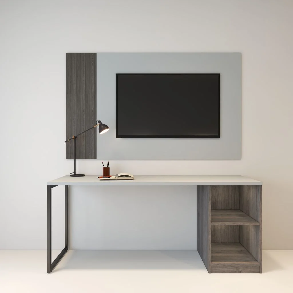 Study table + Oven unit + Storage combo | Winter Grey 3 Star