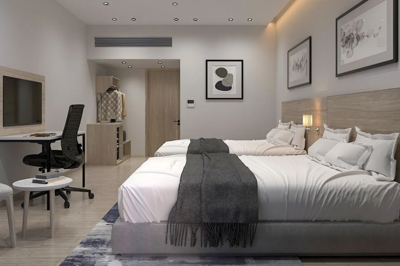 Winter Gray Twin Room View